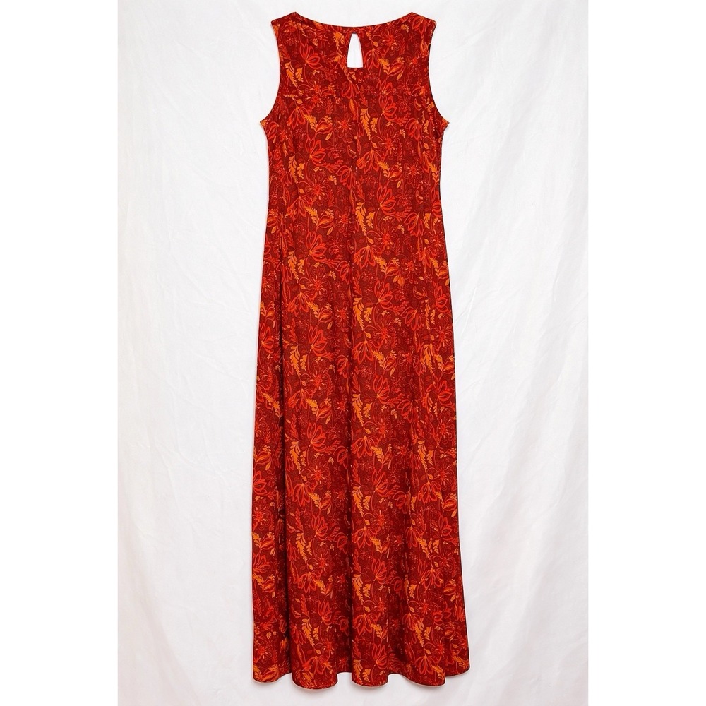 Vince Camuto Womens Rust‎ Floral Sleeveless Keyhole Back Maxi Dress Small - Picture 2 of 4